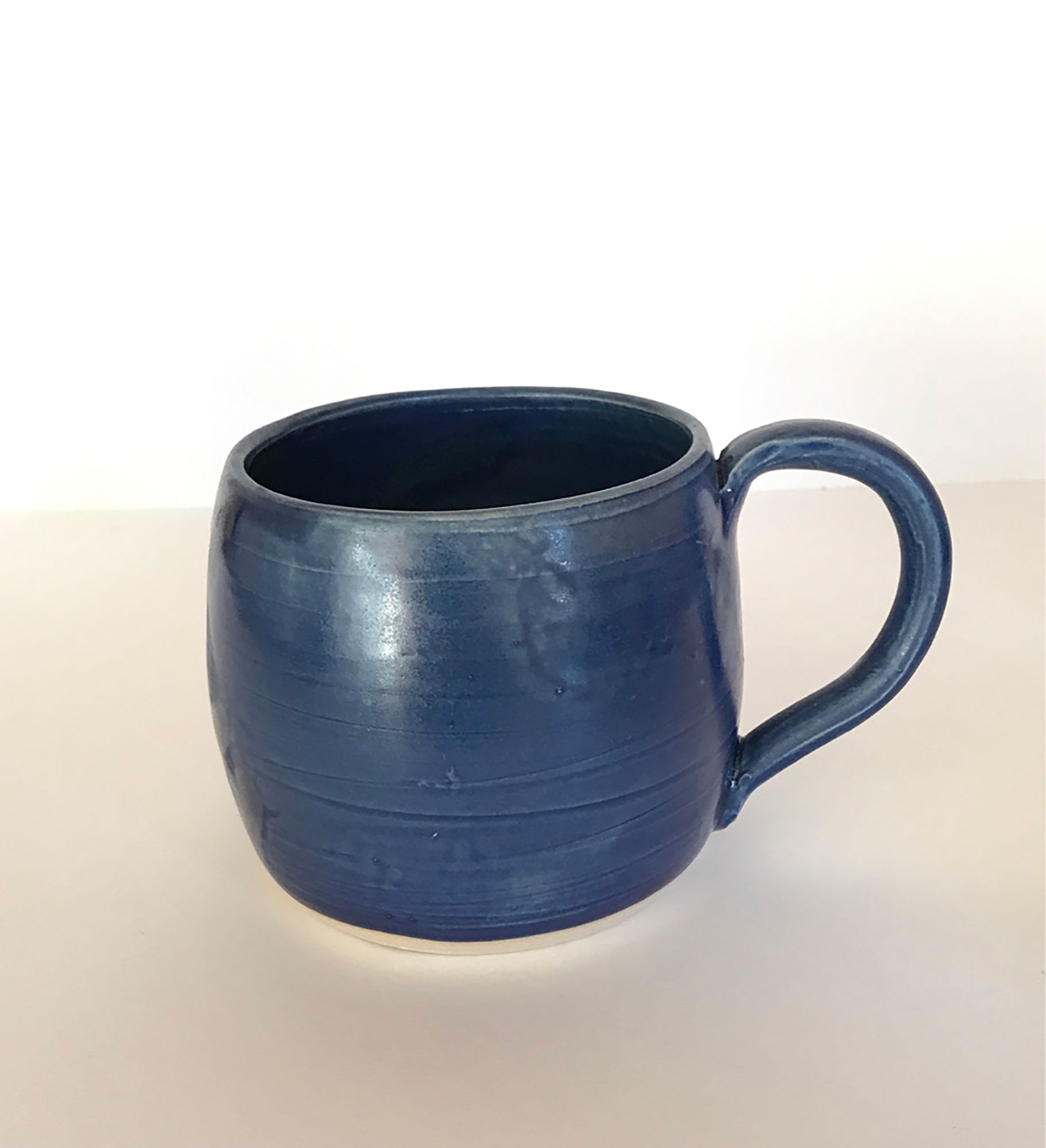 Large blue coffee cup