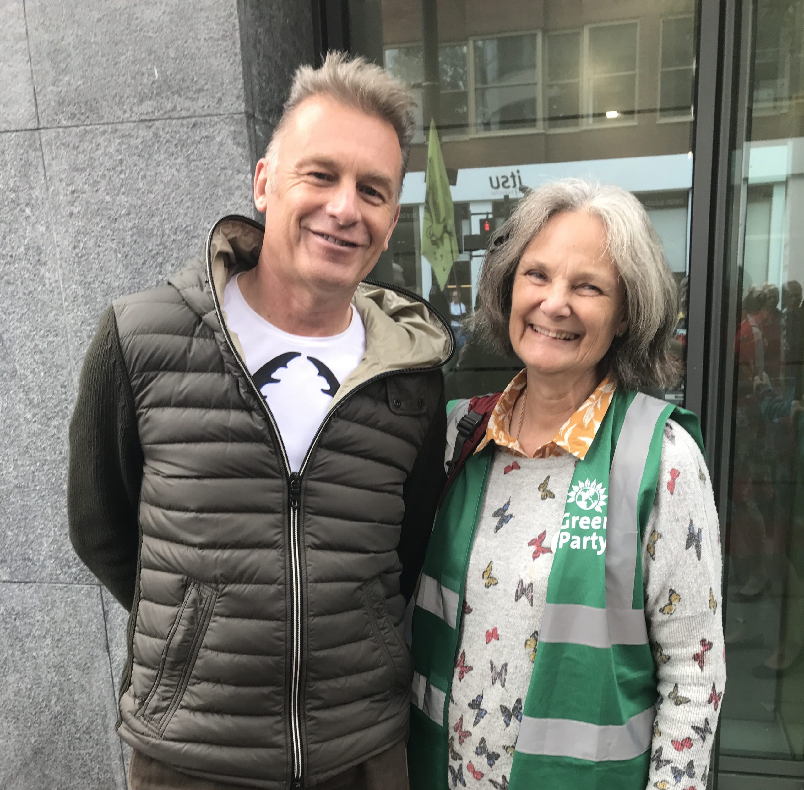 Chris Packham and Emma Buckmaster at the Restore Nature Protest